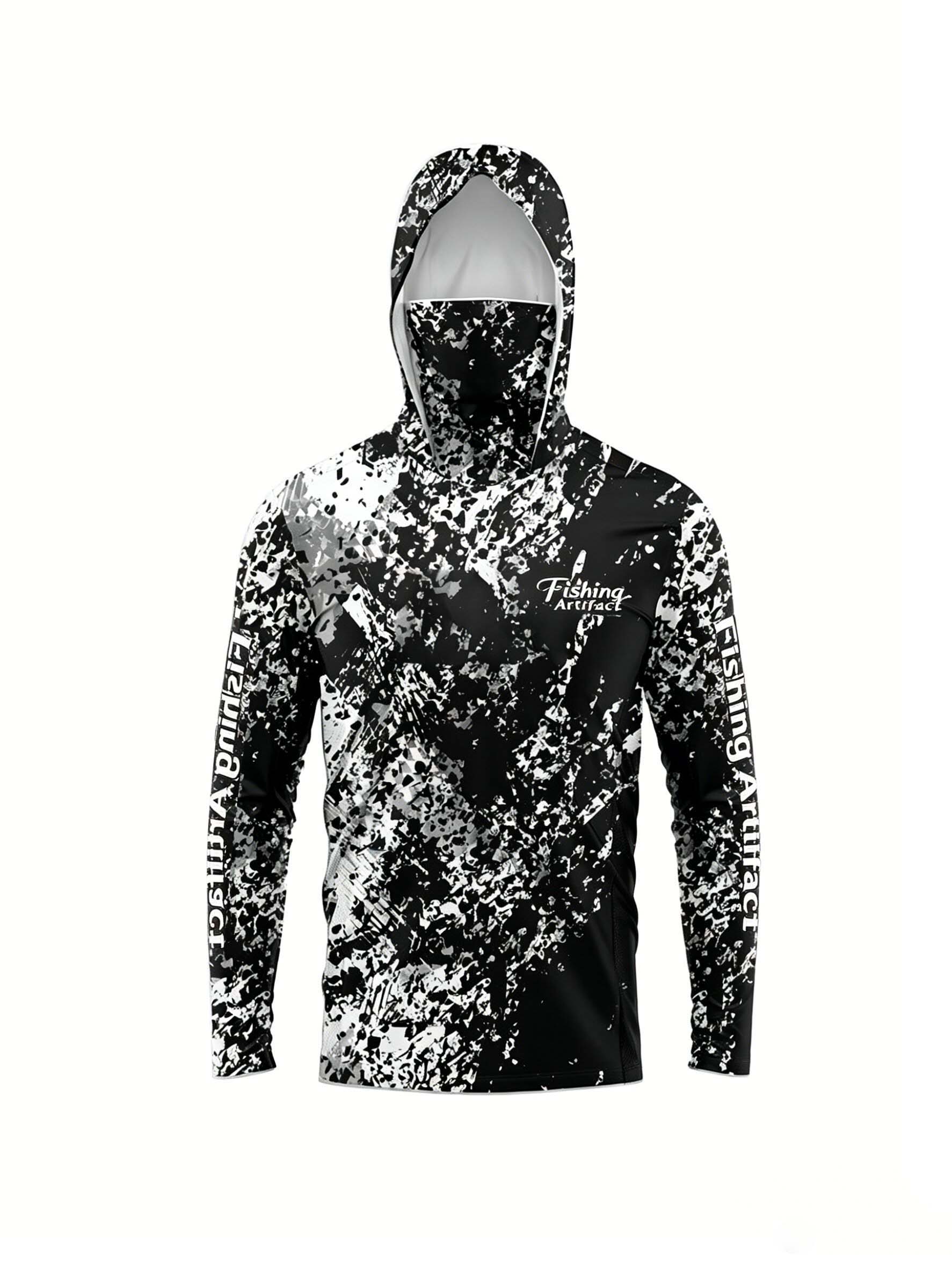 Fishing Mask Sun Protection - Camisa de Pesca Masculina de Verão