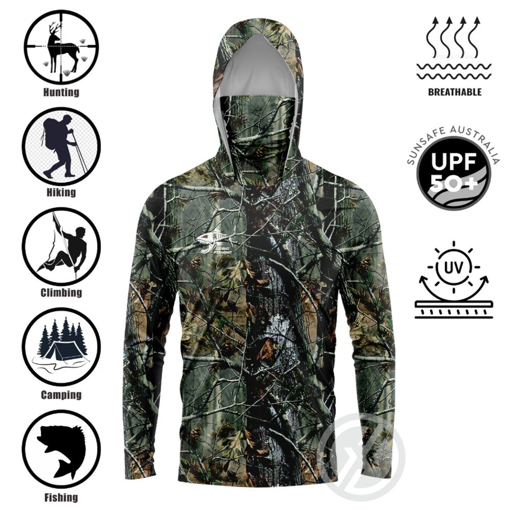 Fishing Shirt Uv Protection - Camisa de Pesca com Capuz UPF50+