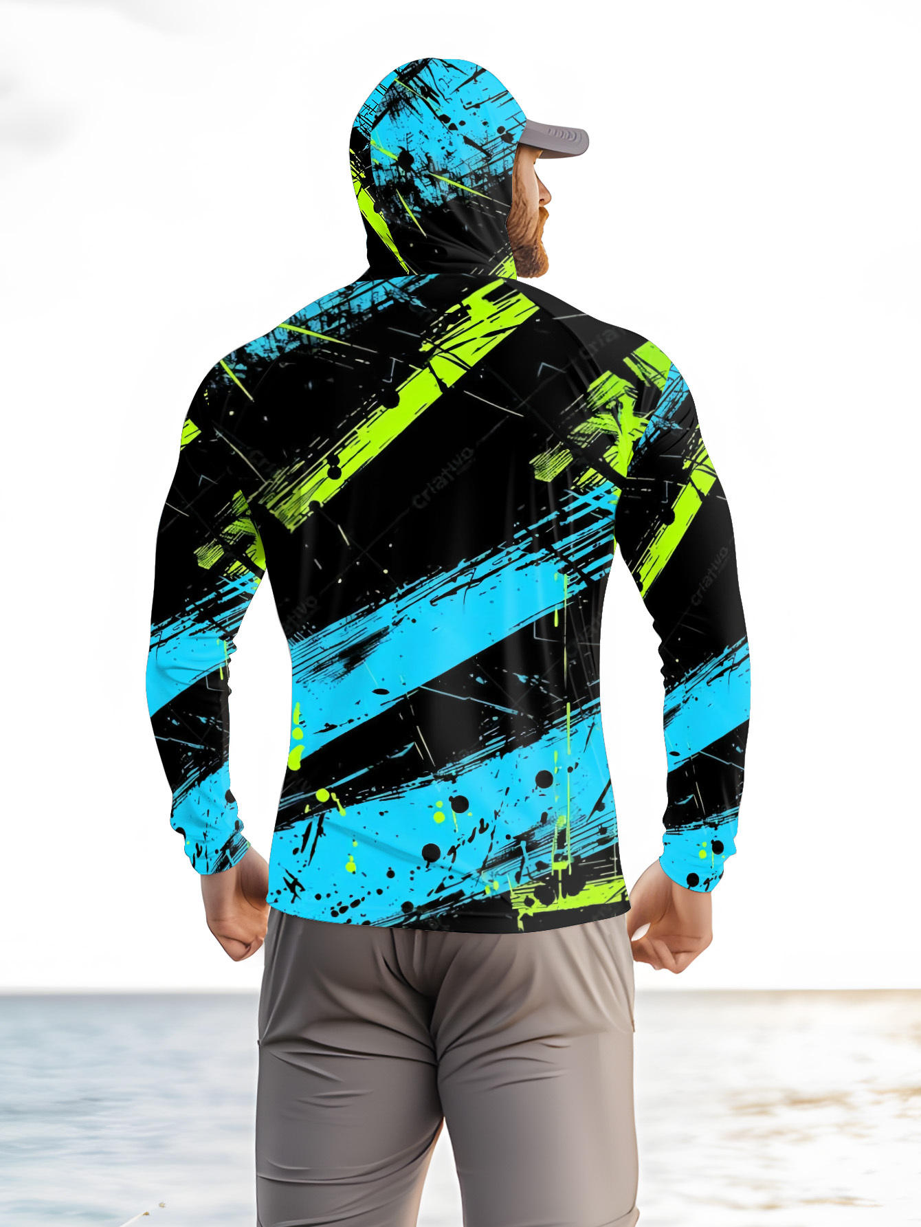 Camiseta de Pesca Masculina de - Fishing Shirt Uv Protection avaliação e preço