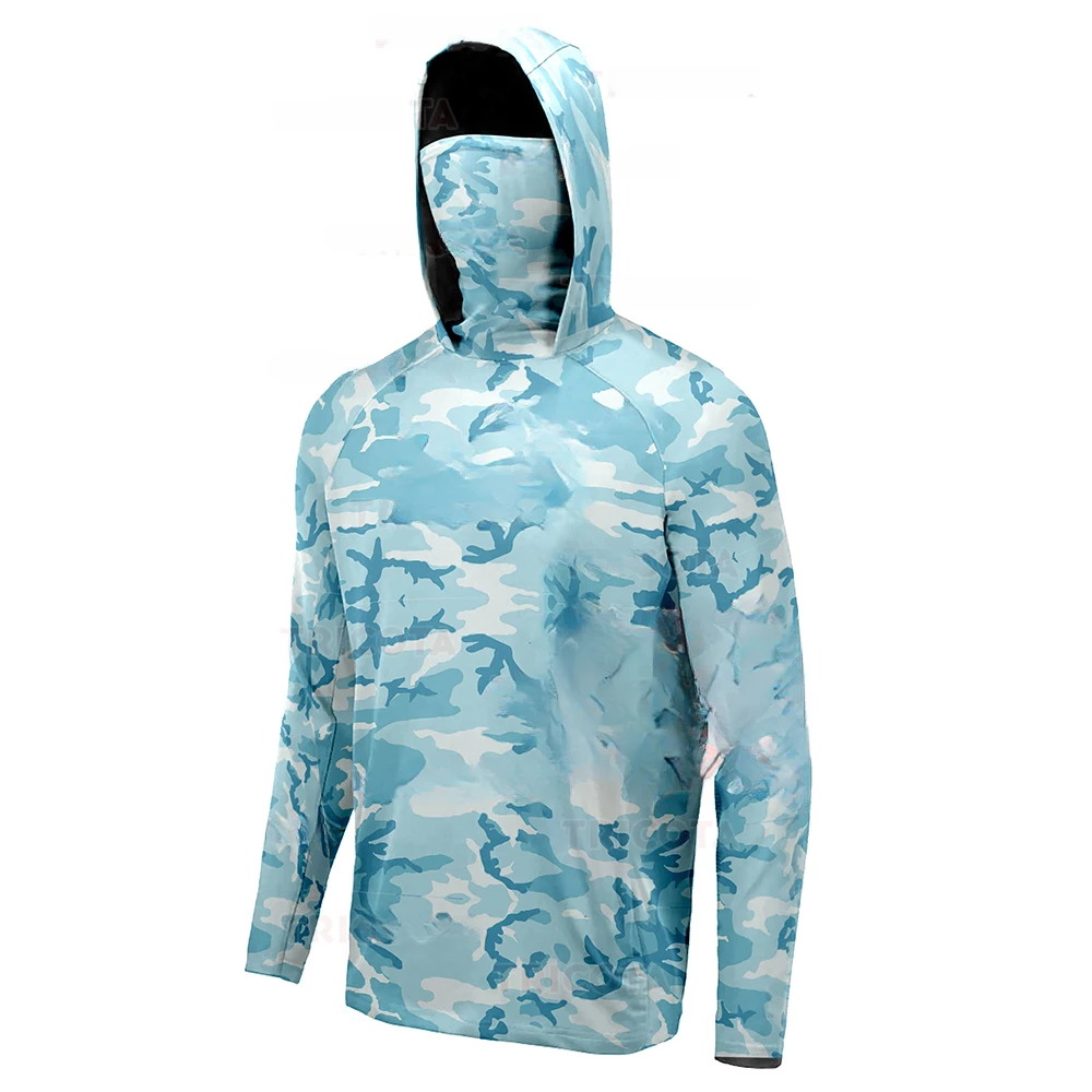Camisa de Pesca com Capuz para - Fishing Mask Sun Protection avaliação e preço